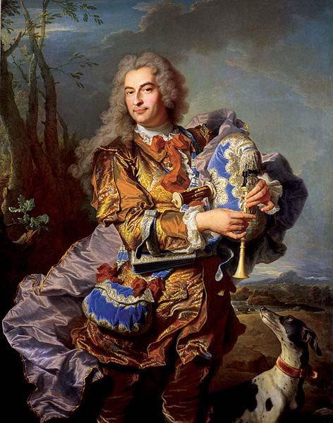 Hyacinthe Rigaud Gaspard de Gueidan playing the musette oil painting image
